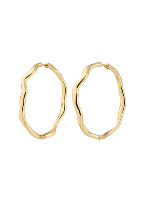 PILGRIM Larkin Hoop Earrings Large in Gold by Pilgrim