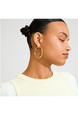 PILGRIM Larkin Hoop Earrings Large in Gold by Pilgrim