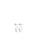 PILGRIM Gionni Earrings 2in1 in Silver by Pilgrim