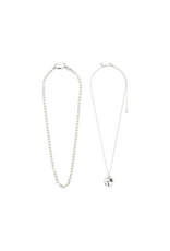 PILGRIM Sparkle 2in1 Necklace in Silver by Pilgrim