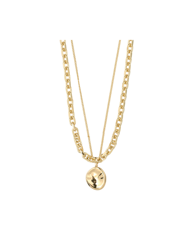 PILGRIM Sparkle 2in1 Necklace in Gold by Pilgrim