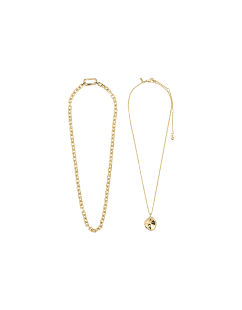 PILGRIM Sparkle 2in1 Necklace in Gold by Pilgrim