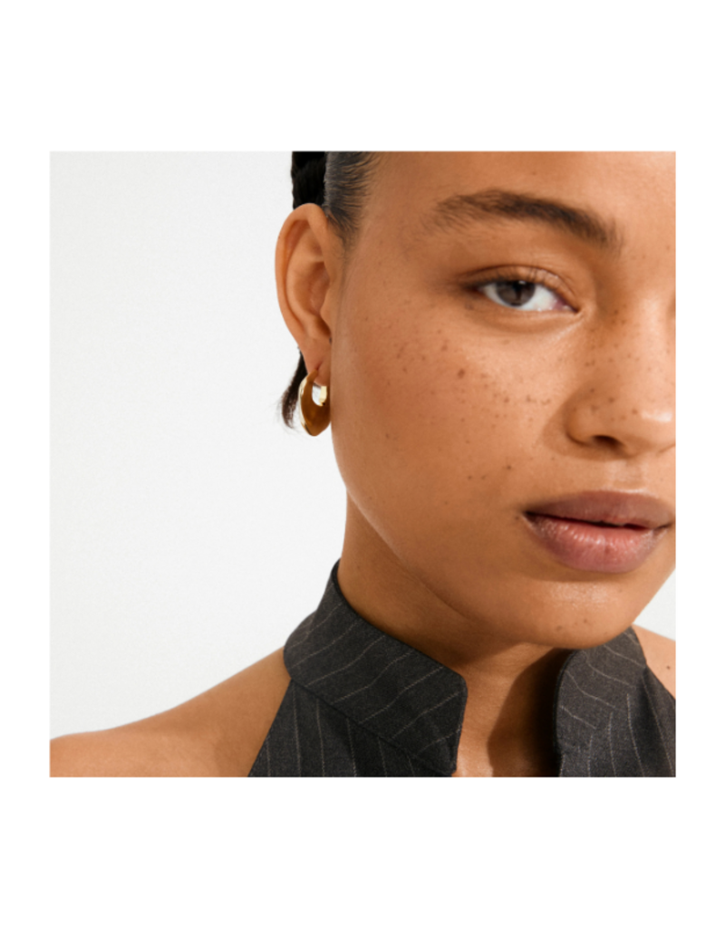 PILGRIM Sense Hoop Earrings in Gold by Pilgrim