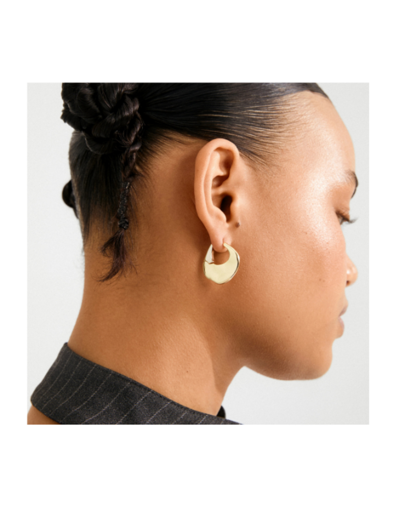 PILGRIM Sense Hoop Earrings in Gold by Pilgrim