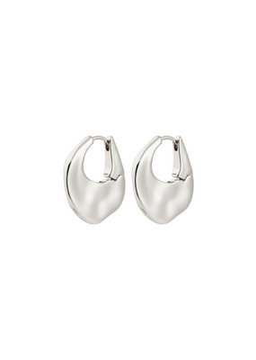 PILGRIM Sense Hoop Earrings in Silver by Pilgrim