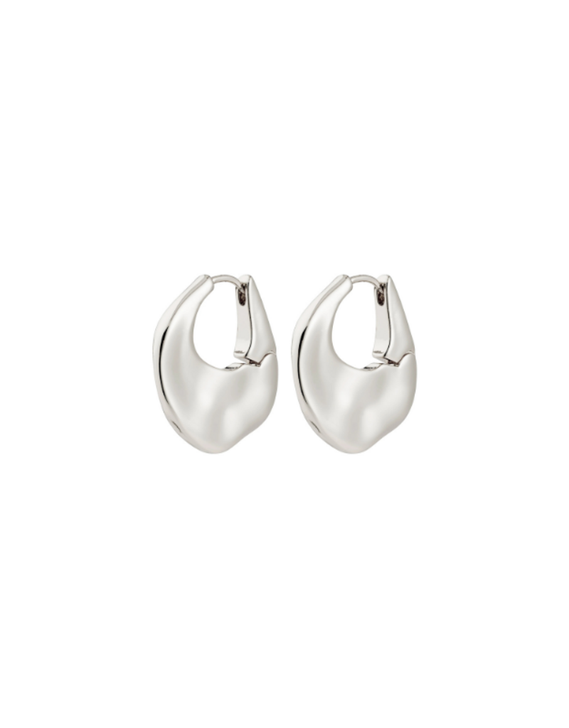 PILGRIM Sense Hoop Earrings in Silver by Pilgrim