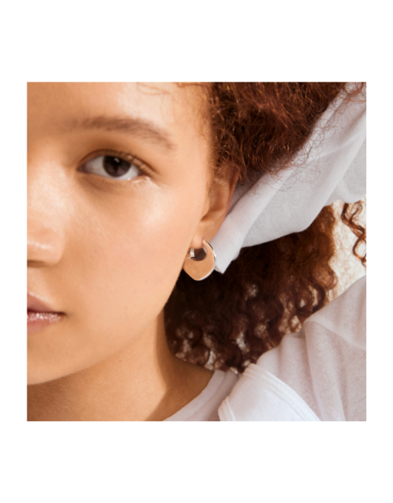 PILGRIM Sense Hoop Earrings in Silver by Pilgrim