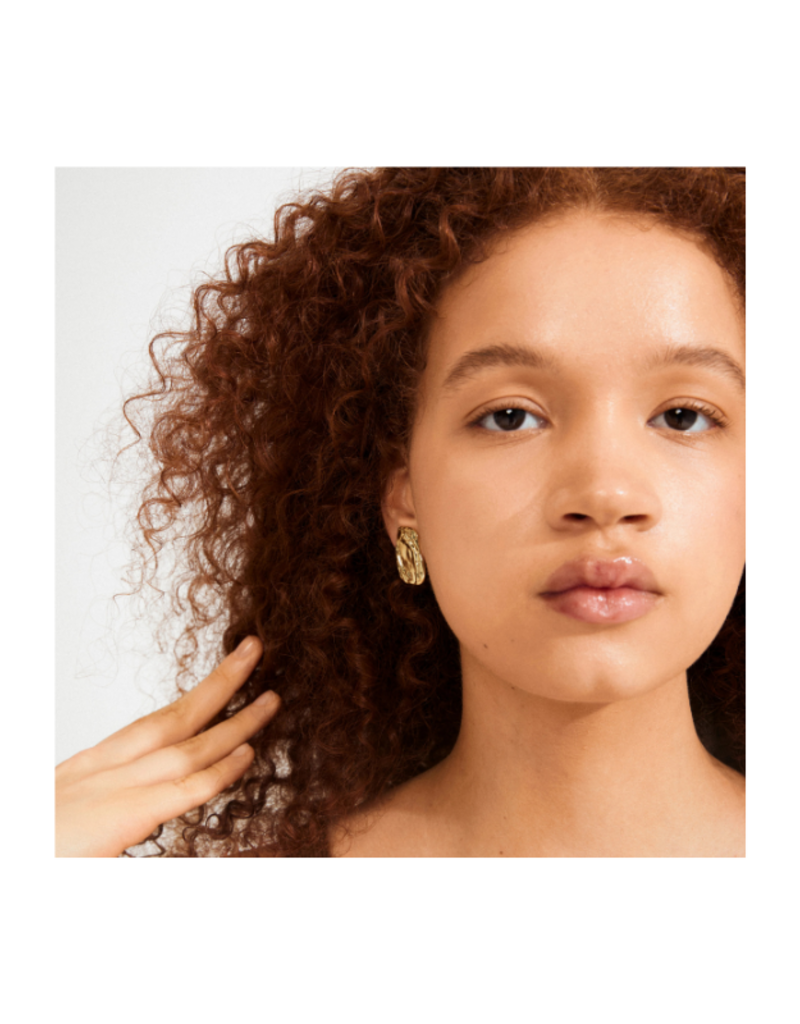 PILGRIM Shift Earrings in Gold by Pilgrim