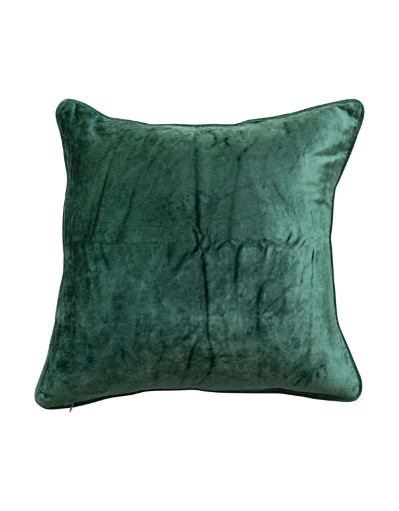 Creative Co-Op Velvet Crane Printed Pillow