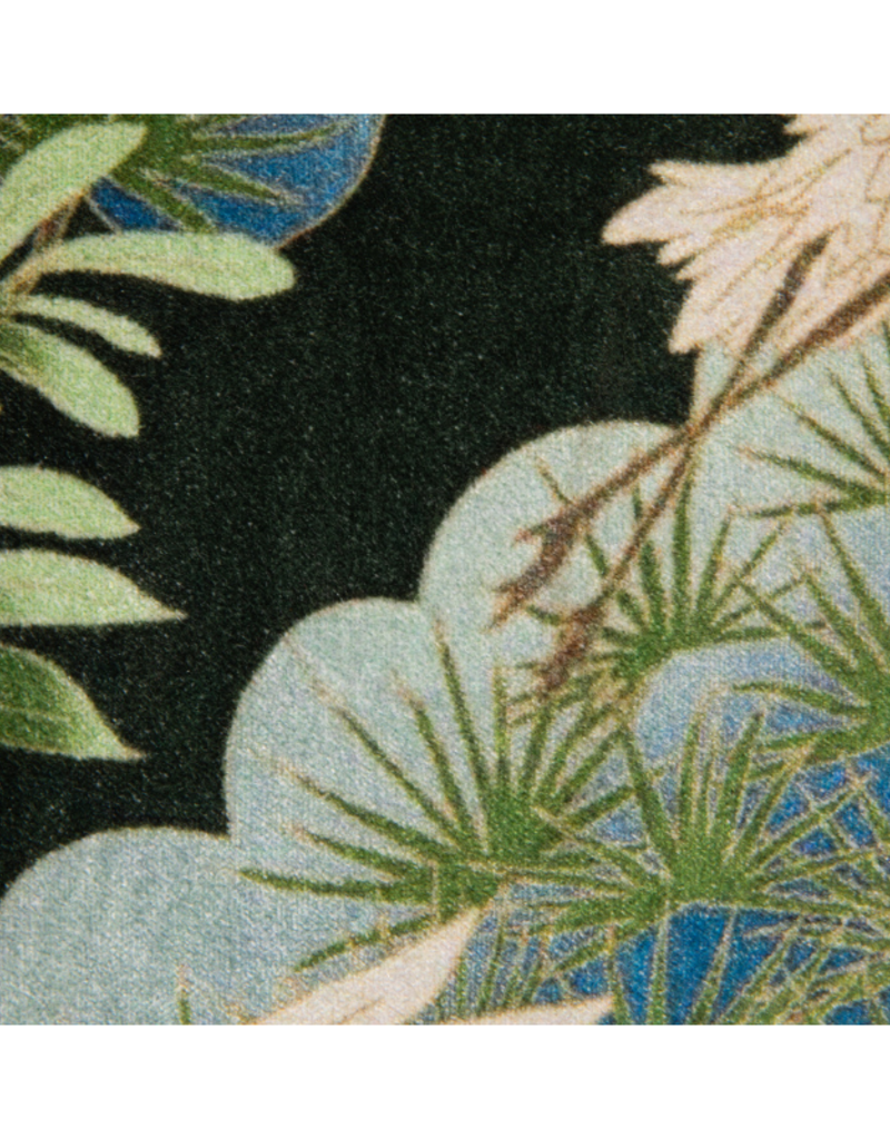 Creative Co-Op Velvet Crane Printed Pillow