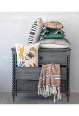 Creative Co-Op Velvet Crane Printed Pillow