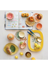 Creative Co-Op Stoneware Orange Shaped Jar with Lid