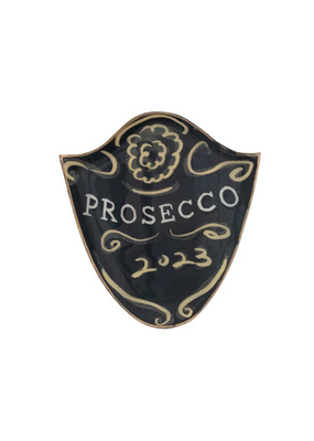 Creative Co-Op Enameled Metal Tray Prosecco
