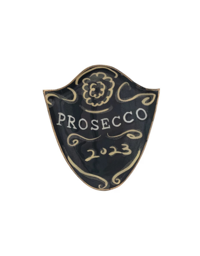 Creative Co-Op Enameled Metal Tray Prosecco