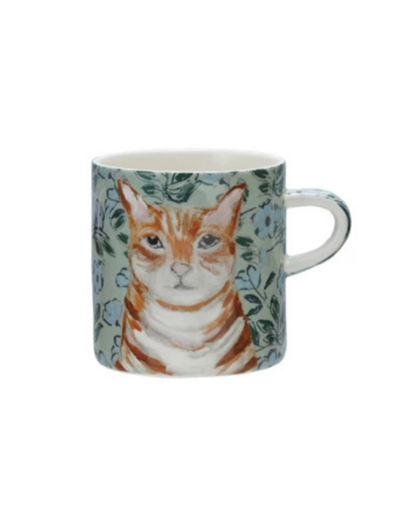 Creative Co-Op Cat Stoneware Mug