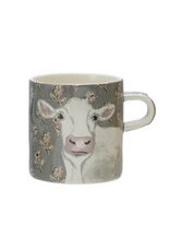 Creative Co-Op Cow Stoneware Mug