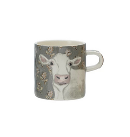 Creative Co-Op Cow Stoneware Mug