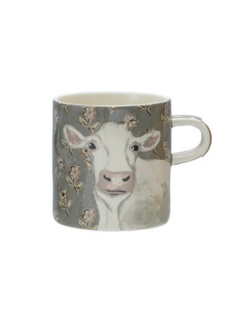 Creative Co-Op Cow Stoneware Mug