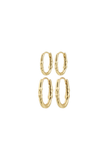 PILGRIM Sense 2in1 Hoop Earrings in Gold by Pilgrim