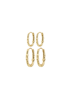 PILGRIM Sense 2in1 Hoop Earrings in Gold by Pilgrim