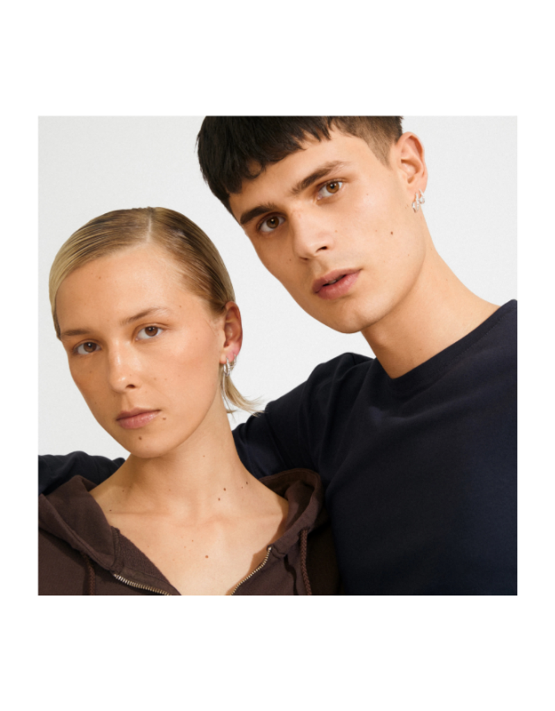 PILGRIM Sense 2in1 Hoop Earrings in Silver by Pilgrim