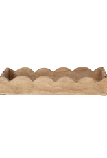 Creative Co-Op Mango Wood Scalloped Tray