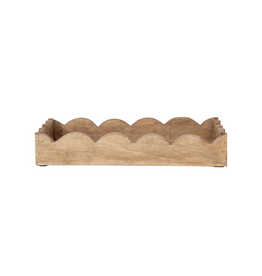 Creative Co-Op Mango Wood Scalloped Tray