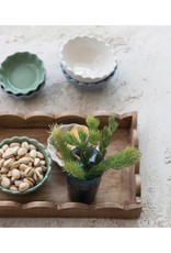 Creative Co-Op Mango Wood Scalloped Tray