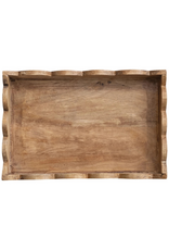 Creative Co-Op Mango Wood Scalloped Tray