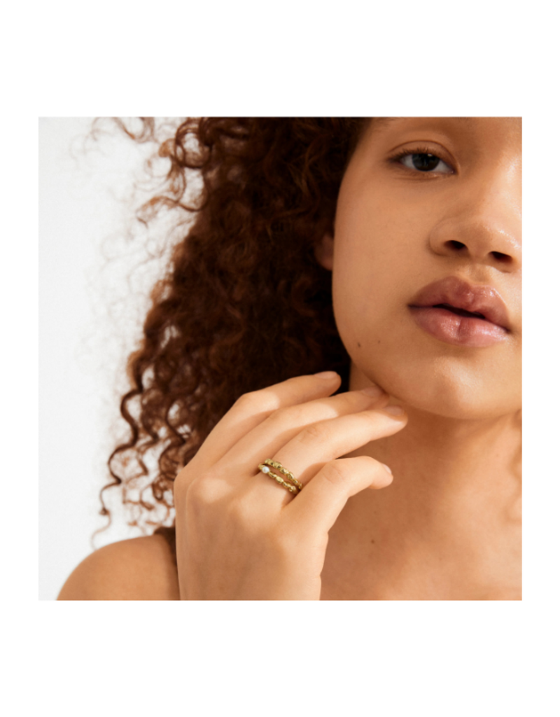 PILGRIM Shift Ring in Gold by Pilgrim