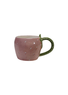 Creative Co-Op Strawberry Shaped Mug