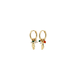 PILGRIM Sense Mini Hoop Earrings in Gold by Pilgrim
