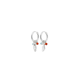PILGRIM Sense Mini Hoop Earrings in Silver by Pilgrim