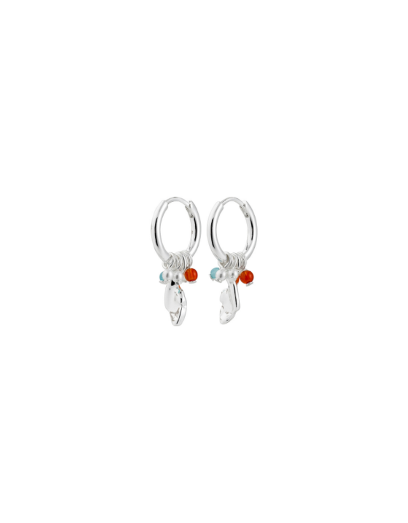 PILGRIM Sense Mini Hoop Earrings in Silver by Pilgrim