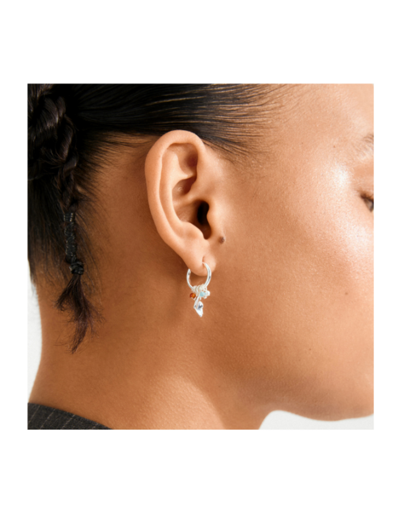 PILGRIM Sense Mini Hoop Earrings in Silver by Pilgrim