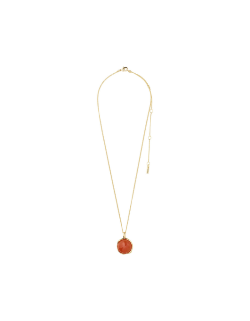 PILGRIM Sense Agate Necklace in Gold by Pilgrim