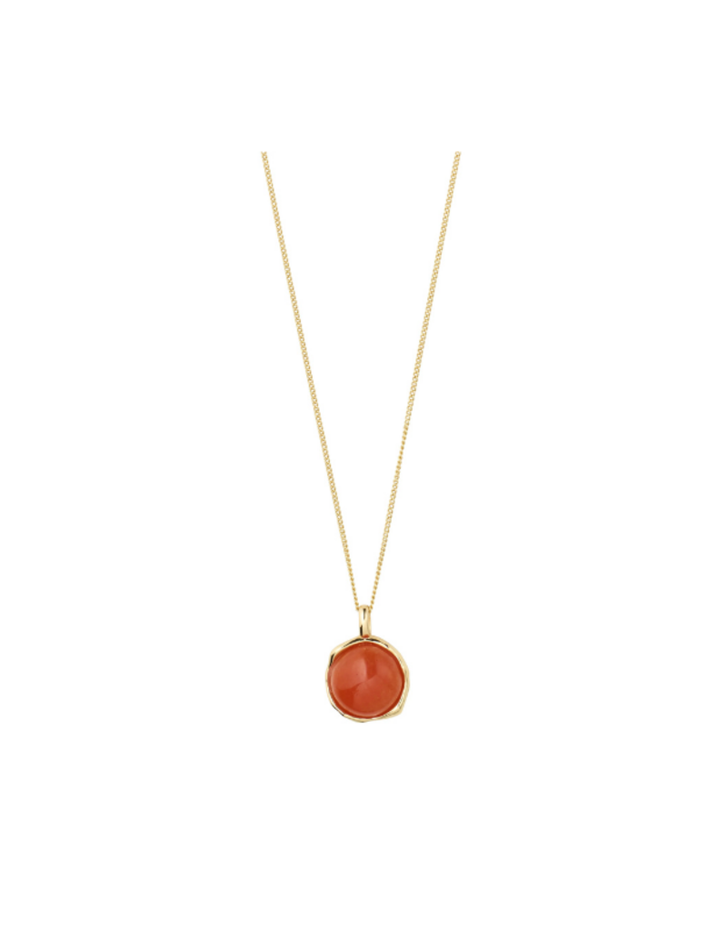 PILGRIM Sense Agate Necklace in Gold by Pilgrim