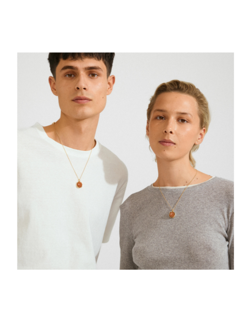 PILGRIM Sense Agate Necklace in Gold by Pilgrim