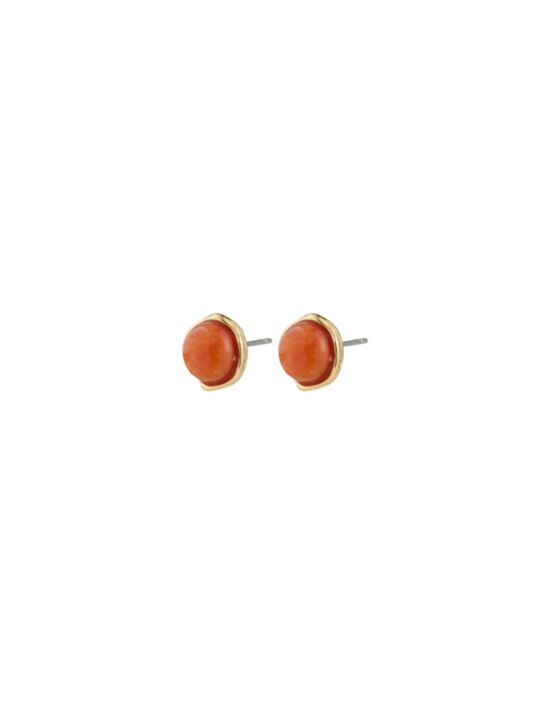 PILGRIM Sense Stud Earrings in Gold by Pilgrim