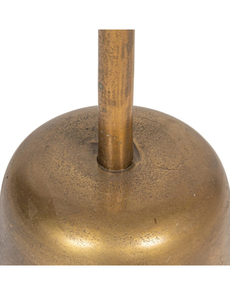 Creative Co-Op Aluminum Side Table with Antique Brass Finish