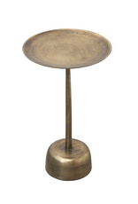 Creative Co-Op Aluminum Side Table with Antique Brass Finish