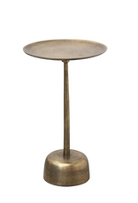 Creative Co-Op Aluminum Side Table with Antique Brass Finish