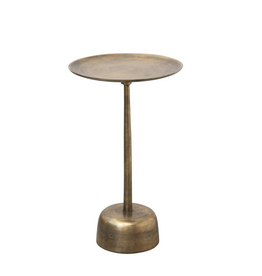 Creative Co-Op Aluminum Side Table with Antique Brass Finish