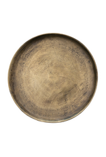 Creative Co-Op Aluminum Side Table with Antique Brass Finish