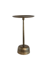 Creative Co-Op Aluminum Side Table with Antique Brass Finish