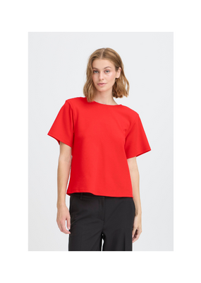 ICHI Matine Short Sleeve in Racing Red by ICHI