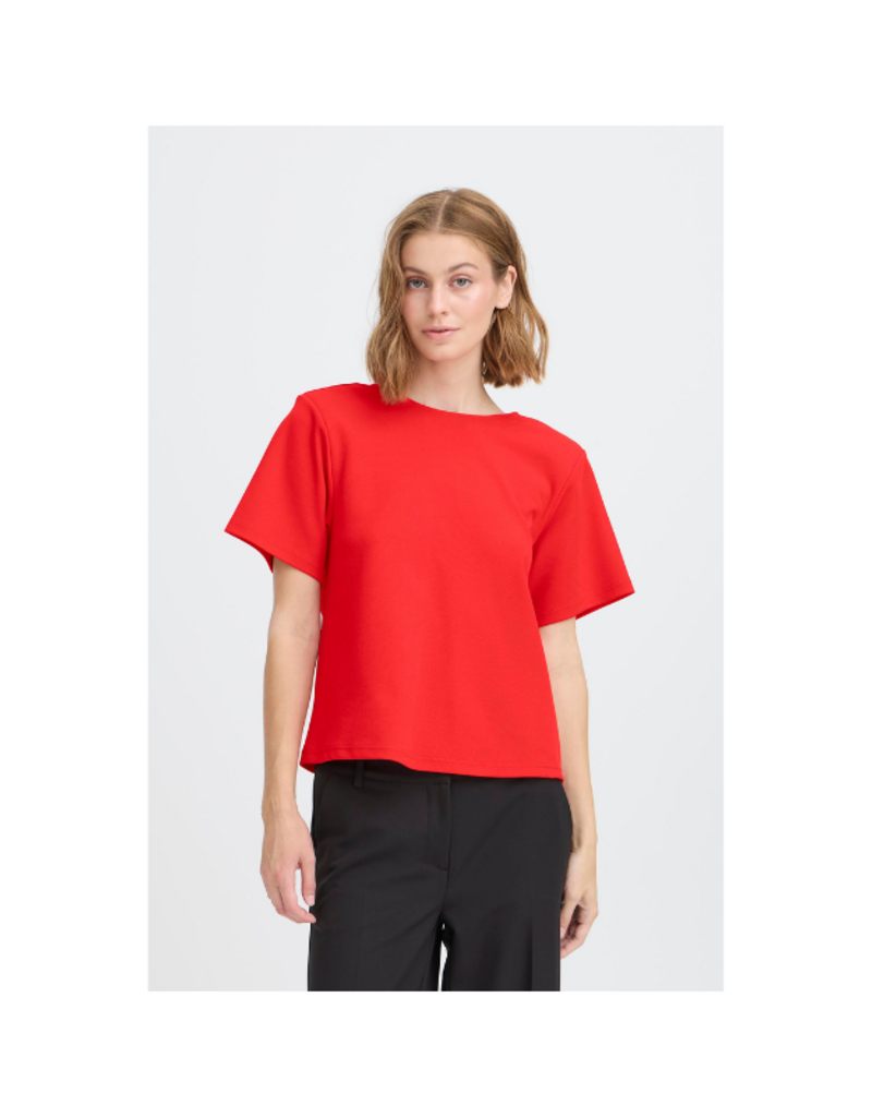 ICHI Matine Short Sleeve in Racing Red by ICHI