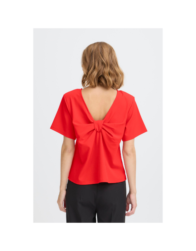 ICHI Matine Short Sleeve in Racing Red by ICHI