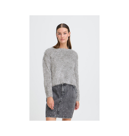ICHI Blizi Long Sleeve in Silver by ICHI