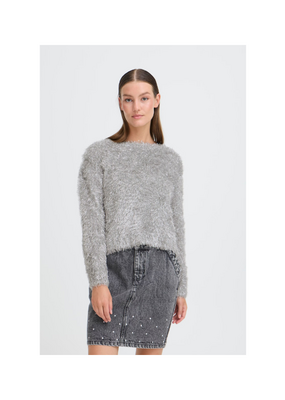 ICHI Blizi Long Sleeve in Silver by ICHI